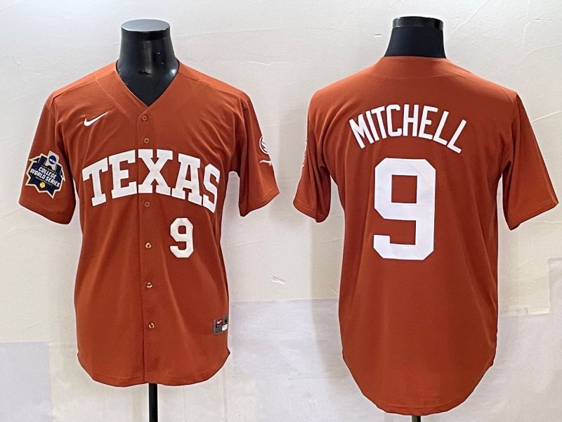 Men 2025 Texas Longhorns #9 Mitchell Brown Joint Name Nike NCAA Jersey style 12